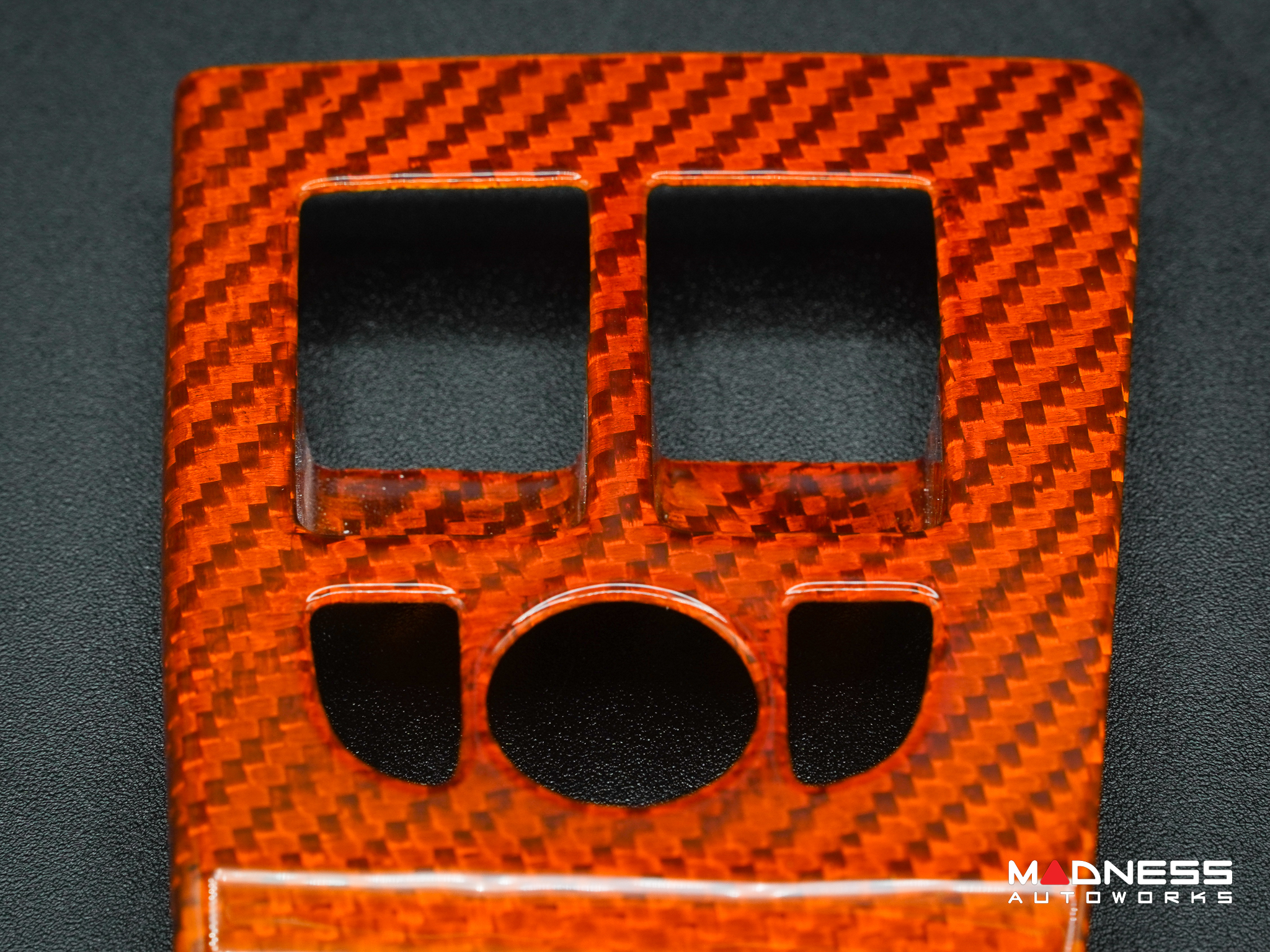 Jaguar F-TYPE Interior Trim - Carbon Fiber - Window Switch Control Cover Kit - Orange Candy
